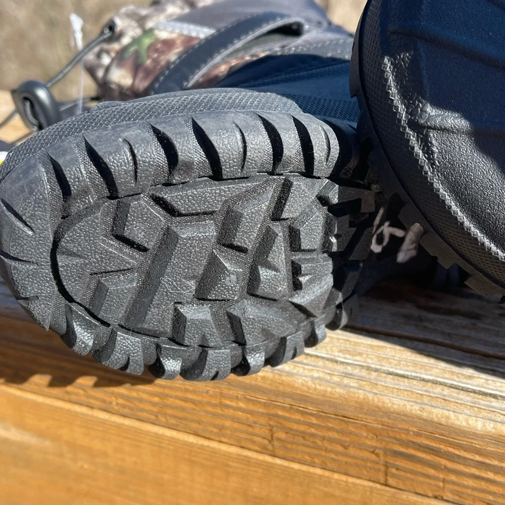 Boys Lincoln Explorer Camo and Black Waterproof Winter Boots.